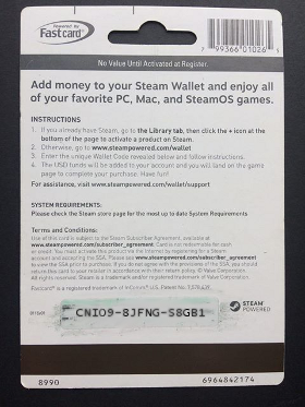 Steam Wallet Code