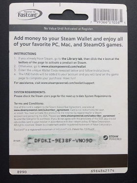 Steam Wallet Code